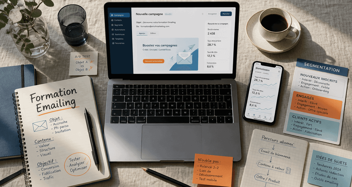 meilleures formations emailing ordinateur carnet