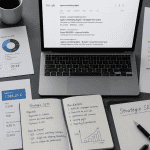 Search engine marketing documents et stratégie sur bureau