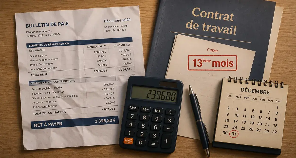 Comment calculer un 13ème mois : méthode, prorata et conditions