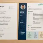 cv dynamique et classique sur bureau moderne