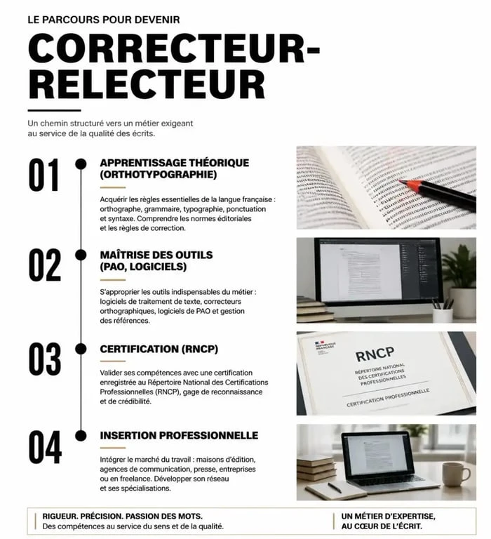 Parcours de formation pour devenir correcteur-relecteur professionnel