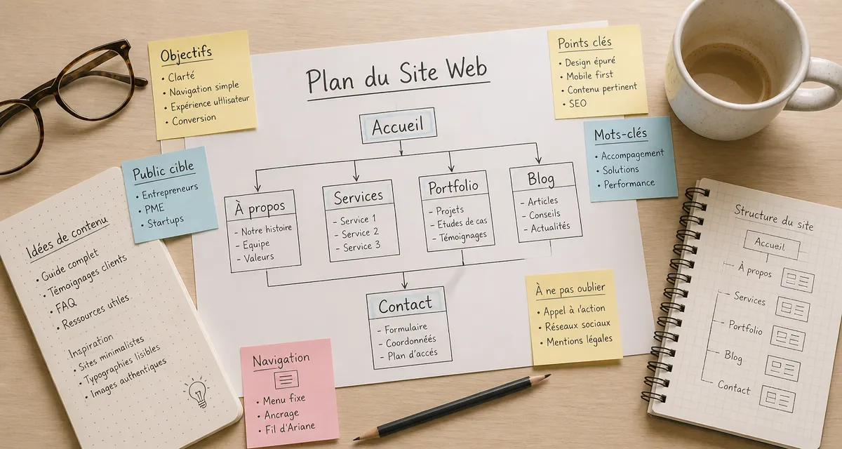 exemple arborescence site web dessinée à la main