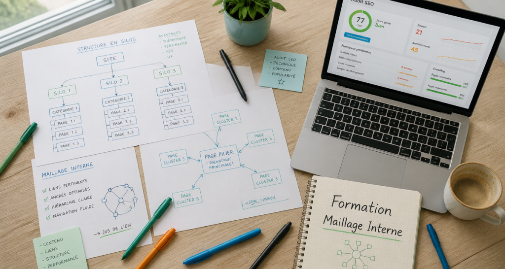 formation maillage interne schéma site sur bureau