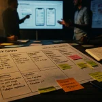Lean UX canvas et post-it pour concevoir des produits agiles