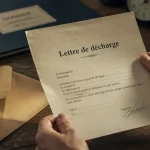 Lettre de décharge type : mains tenant une lettre de décharge