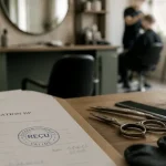 Peut on ouvrir un salon de coiffure sans diplome : bureau avec diplôme et ciseaux