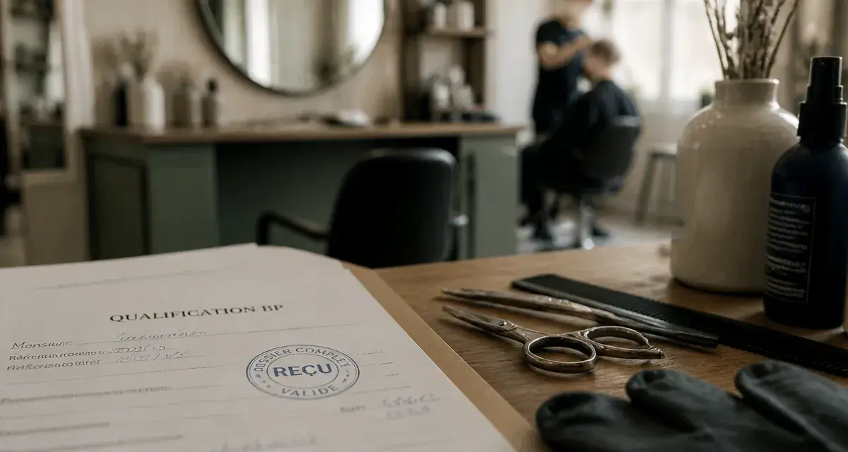 Peut on ouvrir un salon de coiffure sans diplome : bureau avec diplôme et ciseaux