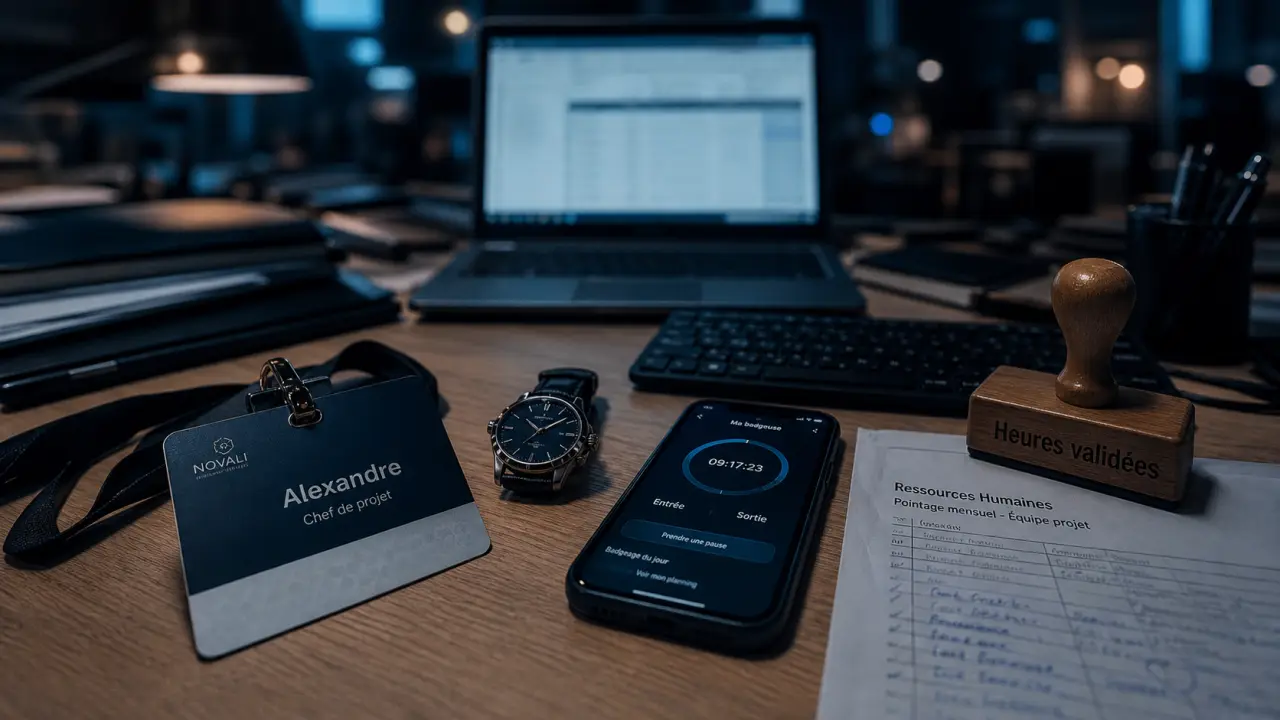 Badgeuse virtuelle pour télétravail : validation des heures