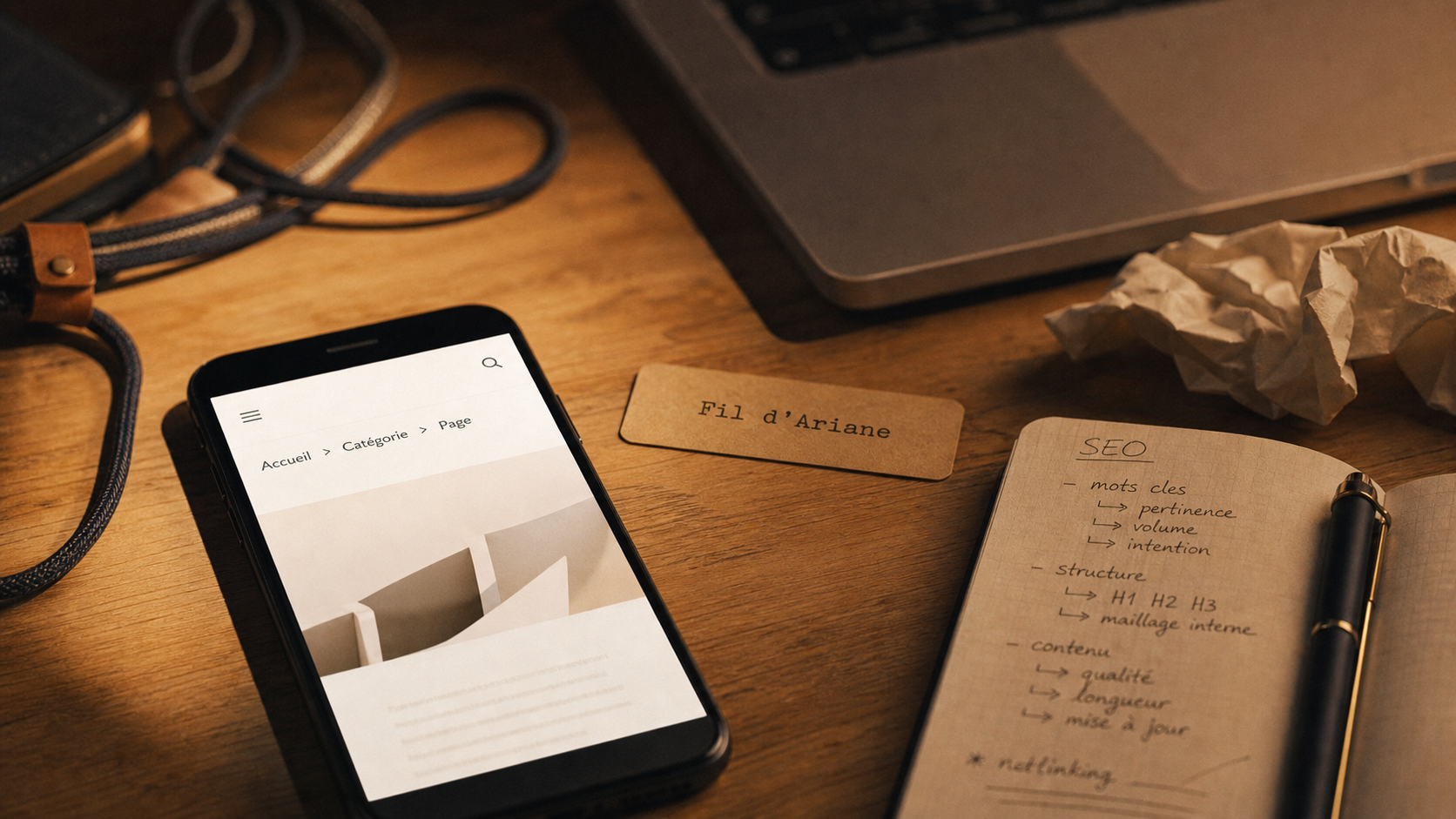 Breadcrumbs SEO : fil d’Ariane sur smartphone