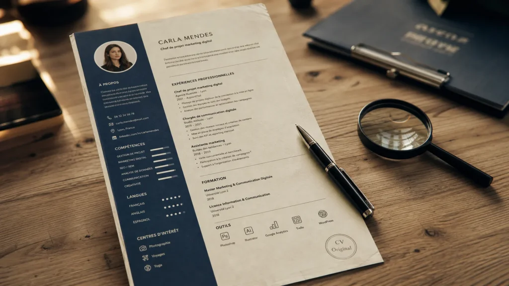 CV original exemple : 6 formats créatifs, lisibles et modernes