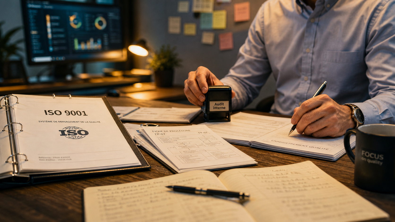Définition démarche qualité ISO 9001 : audit interne, amélioration continue, documents qualité