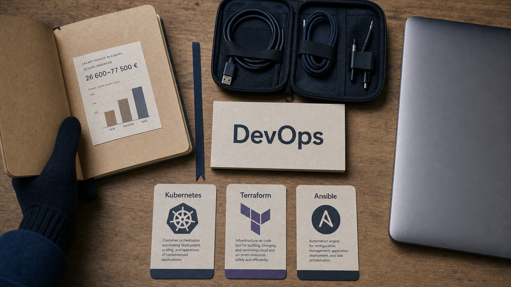 Ingénieur DevOps salaire 26 600–77 500 € et outils Kubernetes, Terraform, Ansible
