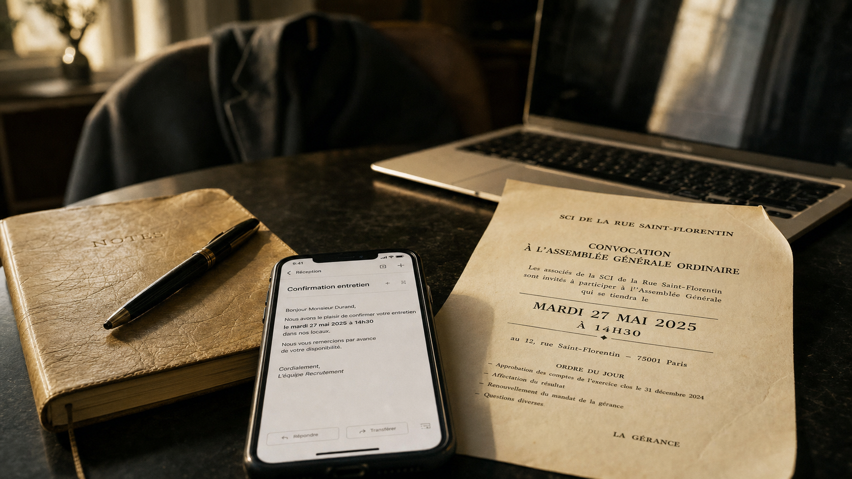 Mail confirmation entretien et convocation pour entretien d’embauche