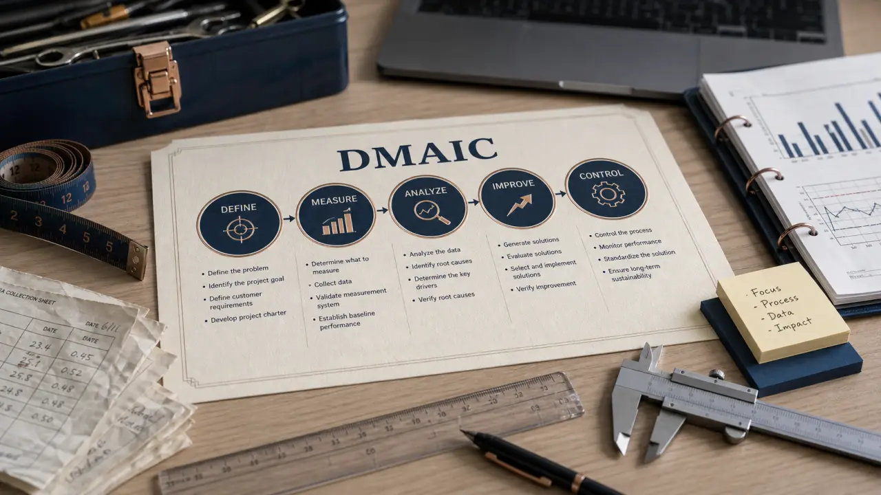 Méthode 6 sigma DMAIC pour réduire la variabilité et les défauts