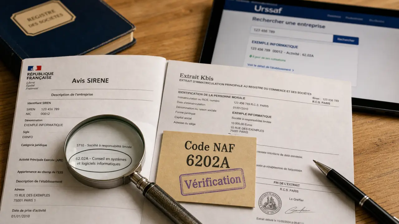 Où trouver le code naf : Kbis, avis SIRENE et courriers administratifs