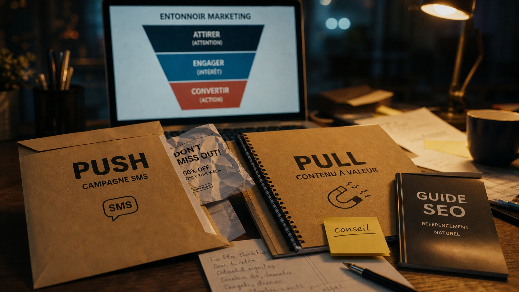 Push or pull marketing : dossiers PUSH et guide PULL pour activer ou construire la demande