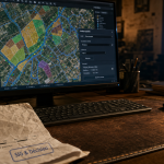 SIG logiciel : carte SIG avec couches et analyse spatiale