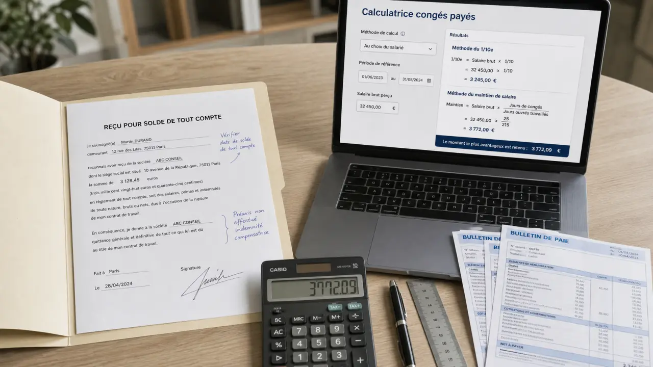 simulateur indemnité congés payés fin de contrat CDI