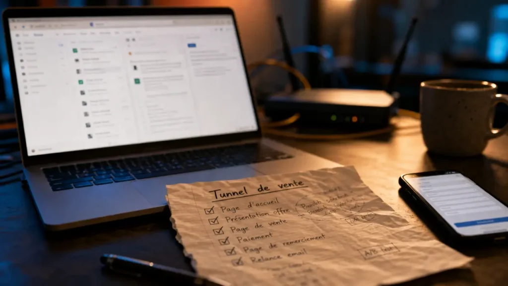 Tunnel de vente gratuit : 5 étapes concrètes, outils freemium et limites à anticiper