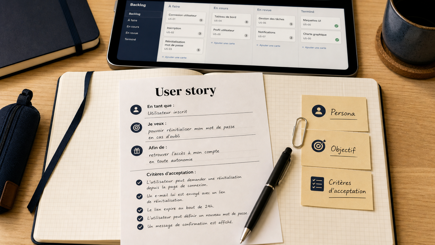 User stories exemple : critères d’acceptation