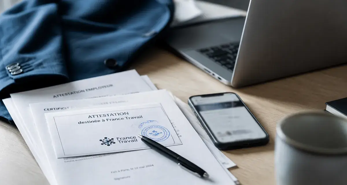 CDD droit chomage : attestations France Travail au bureau