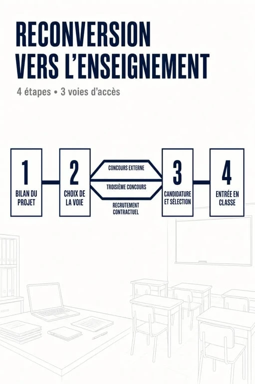 Devenir prof après expérience professionnelle : parcours de reconversion et voies d’accès vers l’enseignement