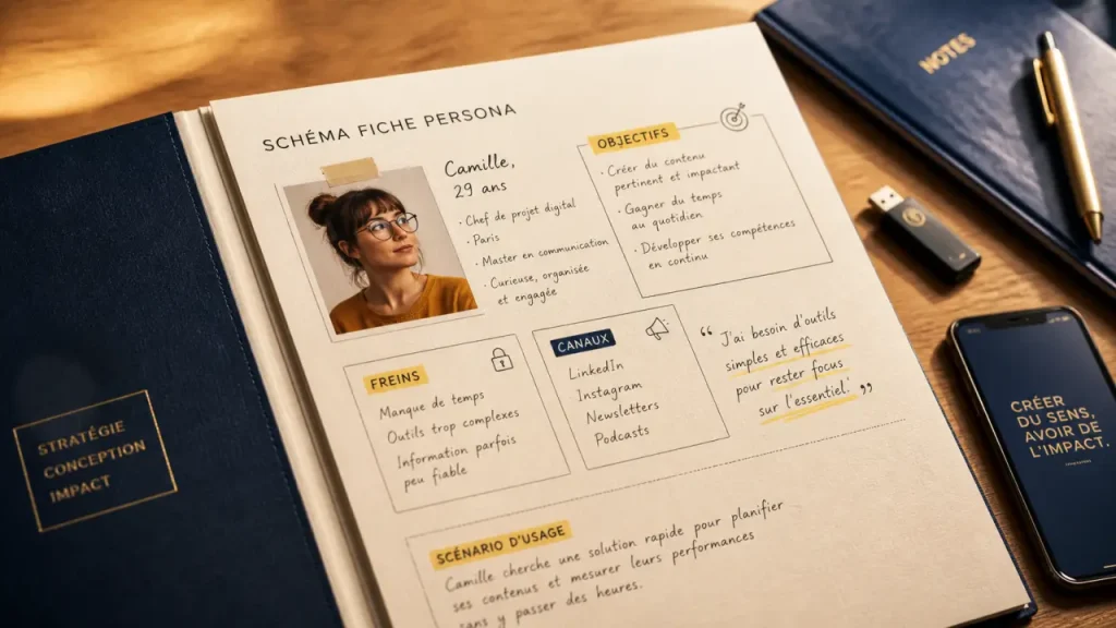Fiche persona : 4 étapes concrètes, 2 à 3 profils et des données réelles
