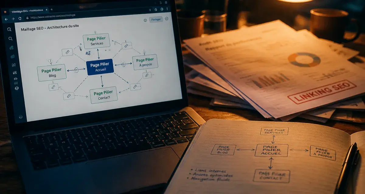 Linking SEO : schéma de maillage et pages piliers