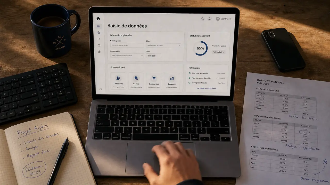 Metier a domicile sans diplome : saisie de données sur ordinateur