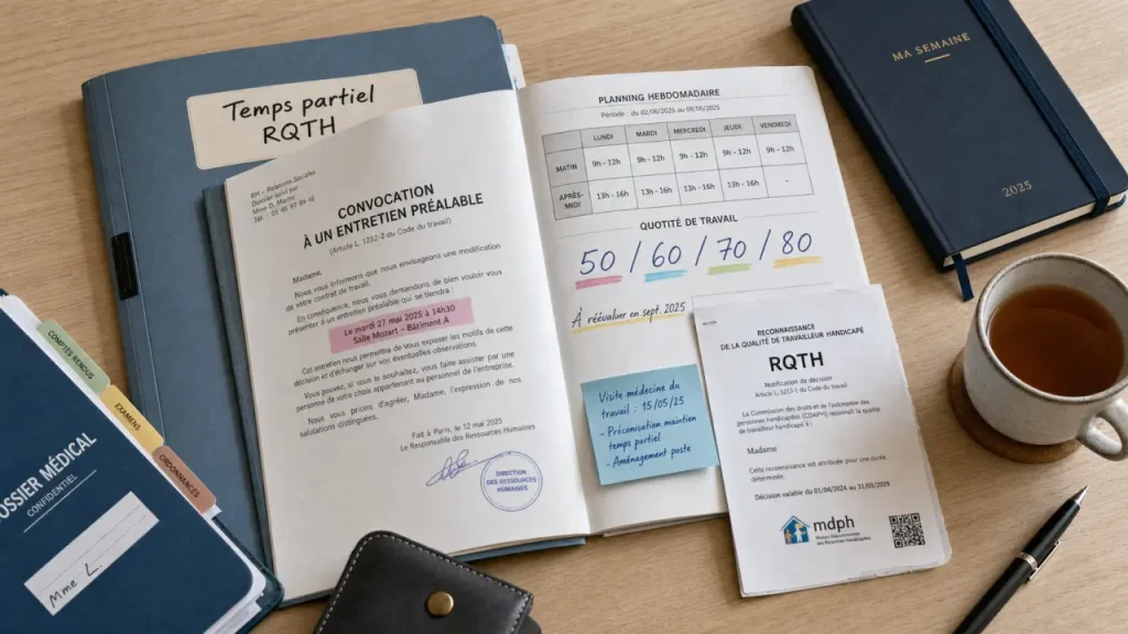 Temps partiel RQTH : quotités, demande et refus à anticiper