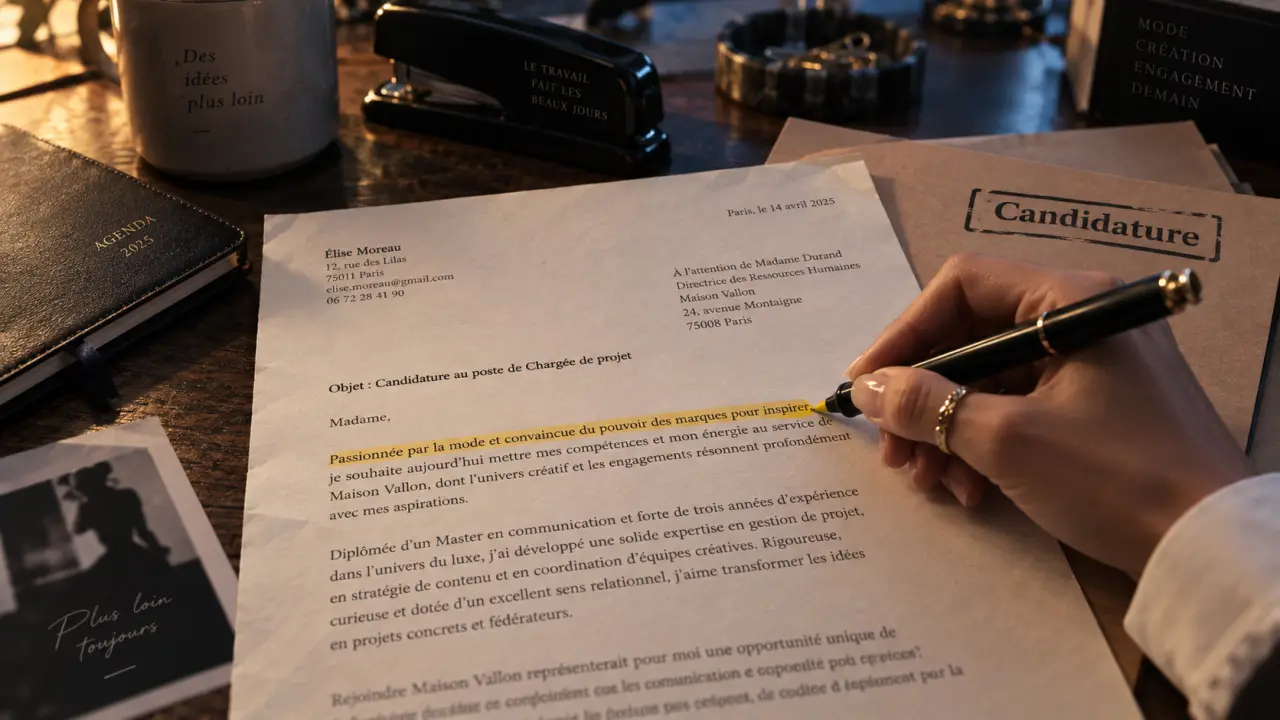 exemple de lettre de motivation de formation sur papier à remplir