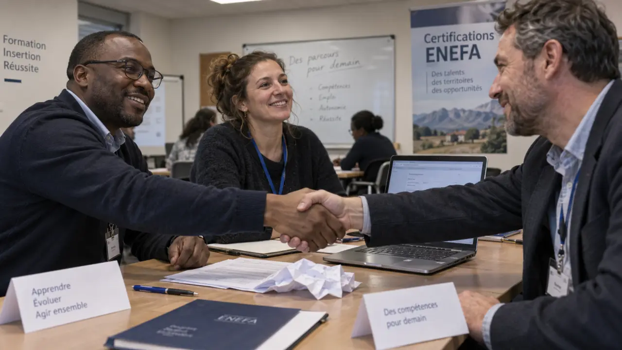 ENEFA formation professionnelle : orientation et emploi à Caen la mer, salle de formation