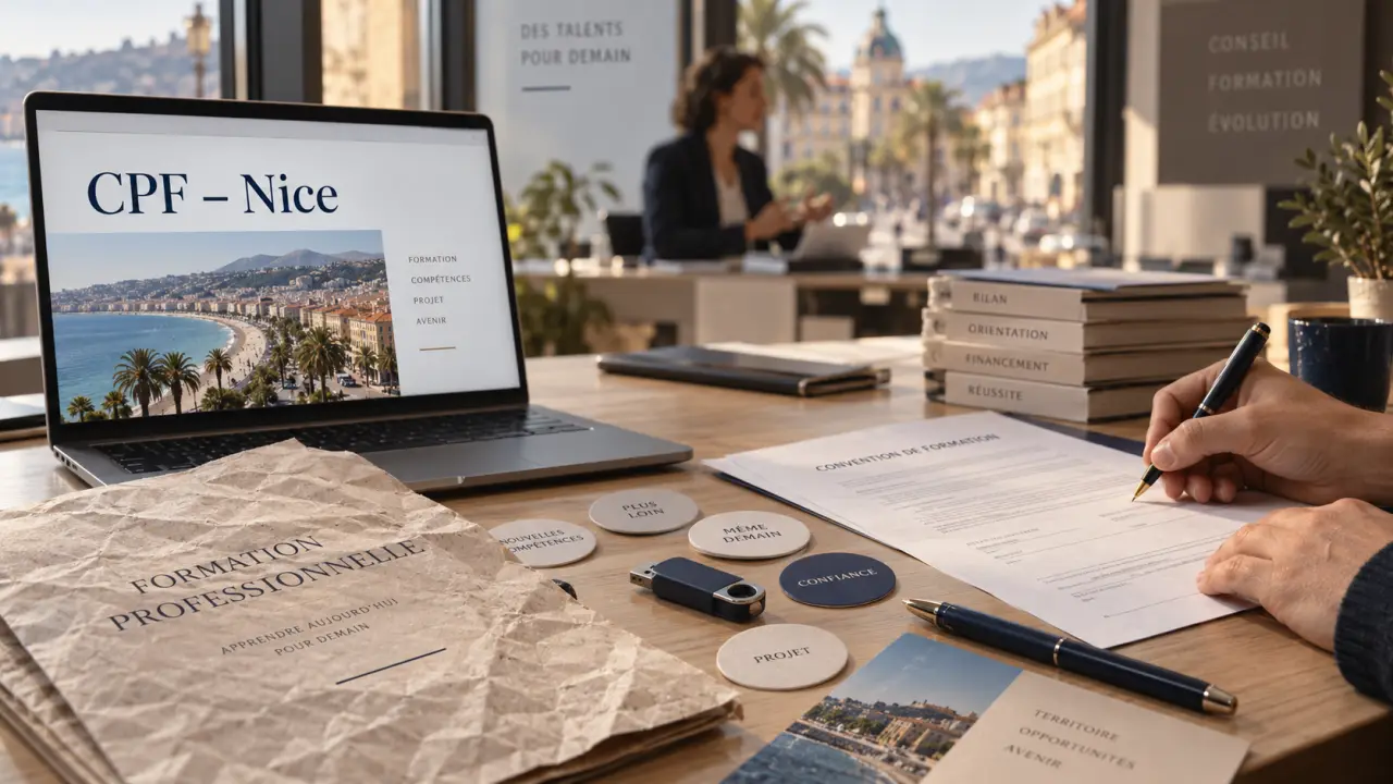 Formation professionnelle continue nice : financement, dossier et CPF sur ordinateur