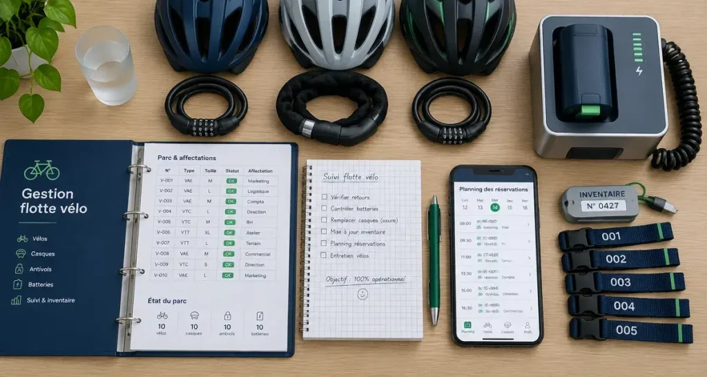 Une flotte vélo en entreprise reste utile quand sa gestion suit les usages