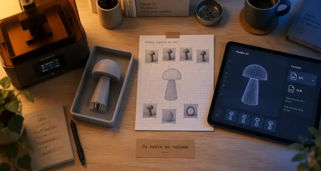 Intelligence artificielle 3D : générer un modèle en 1 à 3 minutes, puis le rendre exploitable